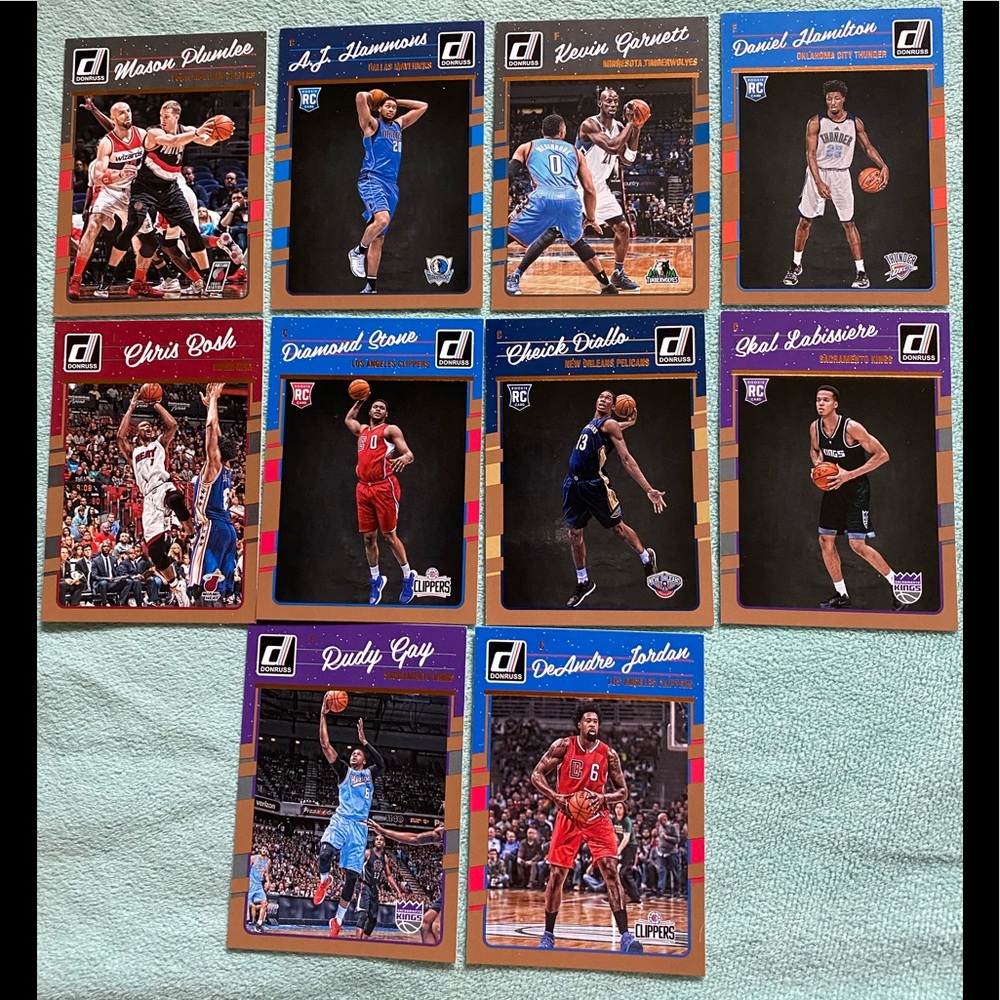 10 Donruss basketball cards